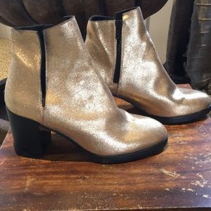 Free People gold booties